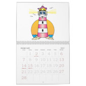 Cartoon vuurtorenkalender kalender (Feb 2027)