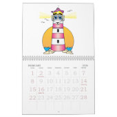 Cartoon vuurtorenkalender kalender (Feb 2026)