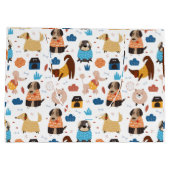 Cartoon waanzinnige hond naadloos grote cadeautas (Achterkant)