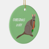 Cartoon Wallaby - Aangepaste foto Keramisch Ornament (Rechts)