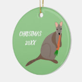 Cartoon Wallaby - Aangepaste foto Keramisch Ornament (Links)