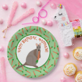 Cartoon Wallaby en wortelen Kinderen Birthday Part Papieren Bordje (Feest)