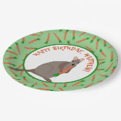 Cartoon Wallaby en wortelen Kinderen Birthday Part Papieren Bordje (Gekanteld)