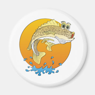 Cartoon Walleye Magneet