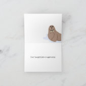 Cartoon Walrus Hartelijk dank Bedankkaart (Binnen)