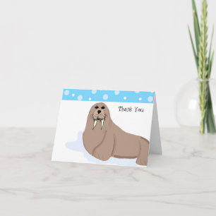 Cartoon Walrus Hartelijk dank Bedankkaart
