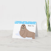 Cartoon Walrus Hartelijk dank Bedankkaart (Voorkant)