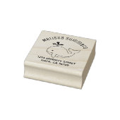 Cartoon Walvis Adres Rubberstempel (Stempel)
