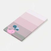 Cartoon Walvis op Strepen- Persoonlijk Post-it® Notes (Schuin)