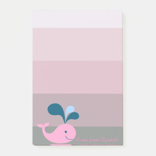 Cartoon-walvis op strepen - speciaal aangepast post-it® notes