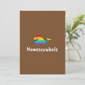 Cartoon Walvis Pride Kunst | Liefde & Eenheid Desi Kaart (Staand voorkant)