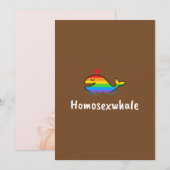 Cartoon Walvis Pride Kunst | Liefde & Eenheid Desi Kaart (Voorkant / Achterkant)