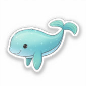 Cartoon walvis sticker (Voorkant)