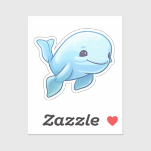 Cartoon walvis sticker