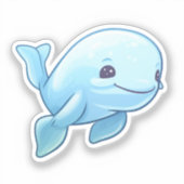 Cartoon walvis sticker (Voorkant)