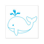 Cartoon Walvis Zelfinktende Stempel (Design)