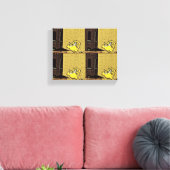 Cartoon wandkat canvas afdruk (Insitu (Woonkamer))