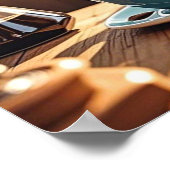 Cartoon Warm Gezellig Cafe Koffie Liefhebber Stijl Poster (Hoek)