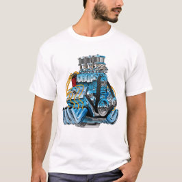 Cartoon warmloopauto-drager t-shirt