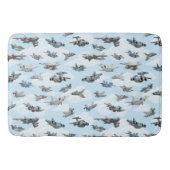 Cartoon warplanes patroonstof badmat (Voorkant)