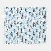 Cartoon warplanes patroonstof fleece deken (Voorkant (Horizontaal))