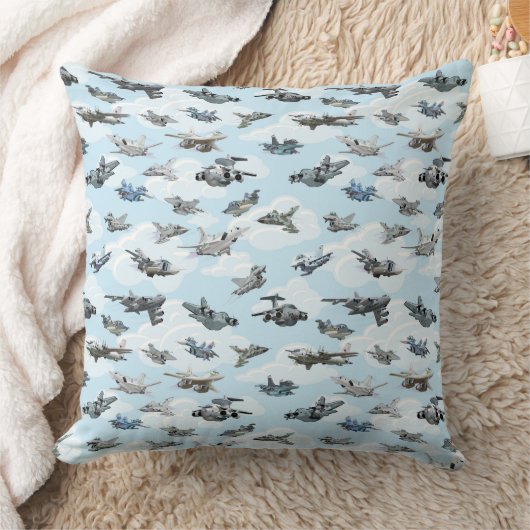 Cartoon warplanes patroonstof kussen (Deken)