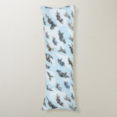 Cartoon warplanes patroonstof lichaamskussen (Voorkant Verticaal)