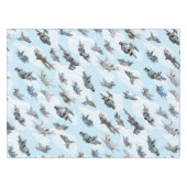 Cartoon warplanes patroonstof tafelkleed (Voorkant (Horizontaal))