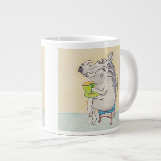 Cartoon Warthog mok. Grote Koffiekop (Voorkant rechts)