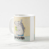 Cartoon Warthog "poortwachter" Koffiemok (Voorkant links)