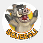 Cartoon Warthog Sticker (Voorkant)
