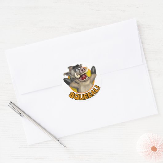 Cartoon Warthog Sticker (Envelop)