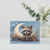 Cartoon wasbeer briefkaart (Staand voorkant)