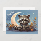 Cartoon wasbeer briefkaart (Voorkant / Achterkant)