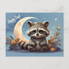 Cartoon wasbeer briefkaart