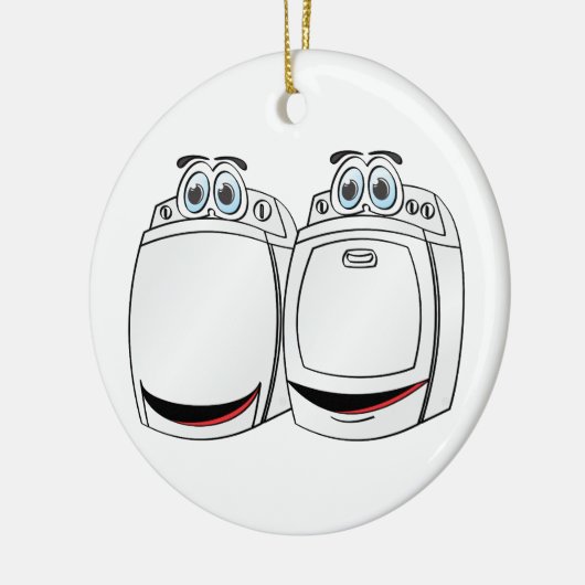 Cartoon wasdroger keramisch ornament (Links)