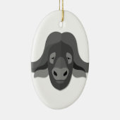 Cartoon Water Buffalo Keramisch Ornament (Rechts)