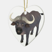 Cartoon Water Buffalo Keramisch Ornament (Links)