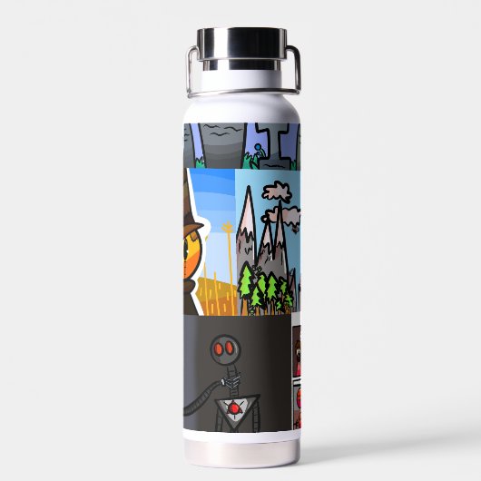 Cartoon Waterfles (Achterkant)