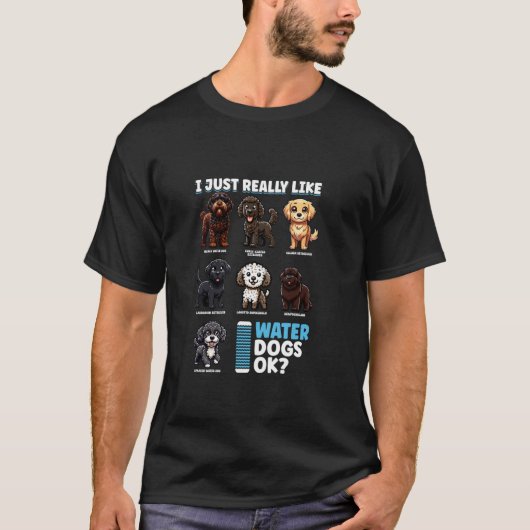 Cartoon Waterhonden T-shirt (Voorkant)