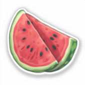 Cartoon watermeloen sticker (Voorkant)