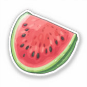 Cartoon watermeloen sticker (Voorkant)