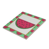 Cartoon Watermeloen tegel Tegeltje (Zijkant)