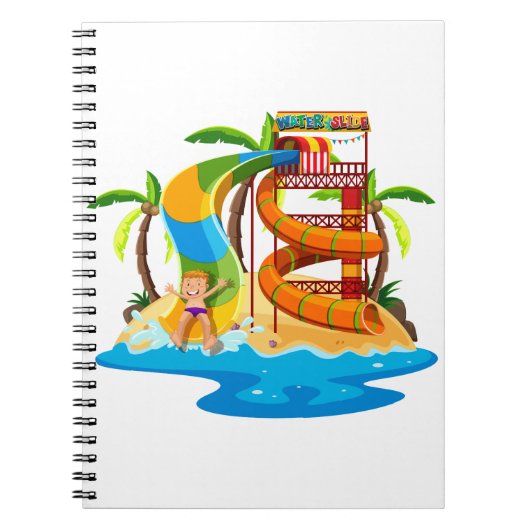 Cartoon waterpark notitieboek (Voorkant)