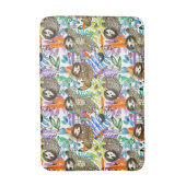 Cartoon Waterverf sleufpatroon Badmat (Voorkant Verticaal)