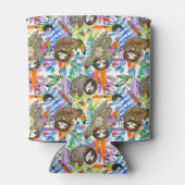 Cartoon Waterverf sleufpatroon Blikjeskoeler (Achterkant)