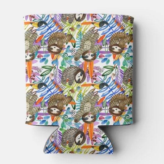 Cartoon Waterverf sleufpatroon Blikjeskoeler (Achterkant)