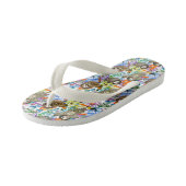 Cartoon Waterverf sleufpatroon Kinder Teenslippers (Schuin)