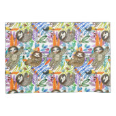 Cartoon Waterverf sleufpatroon Kussensloop (Voorkant-Rechts)