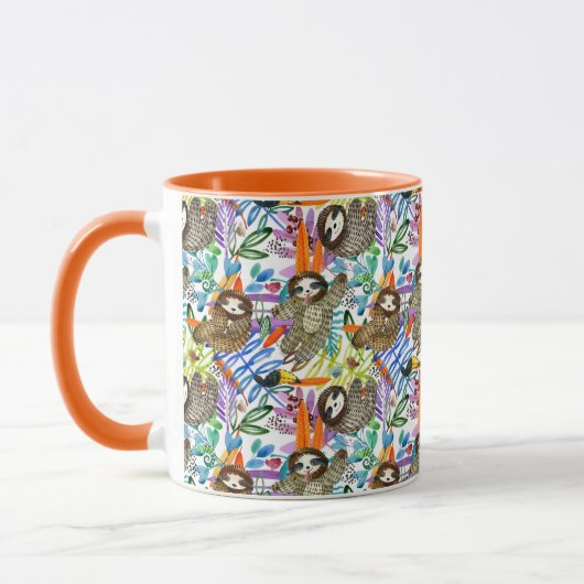 Cartoon Waterverf sleufpatroon Mok (Links)